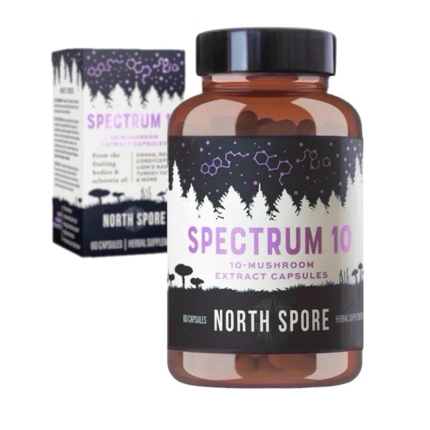 North Spore Organic ‘Spectrum 10’ High Potency Mushroom Capsules - BetterGrow Hydro