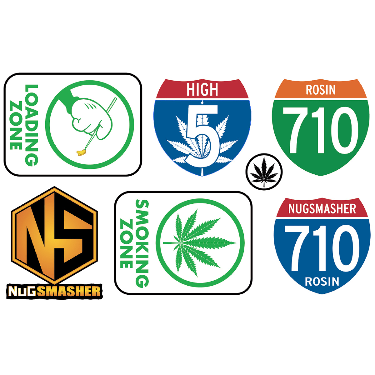 NugSmasher Rosin Press Signs Sticker Pack - BetterGrow Hydro