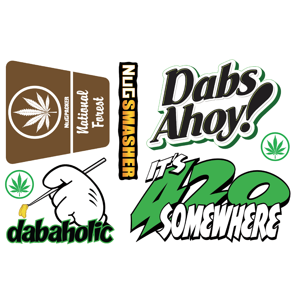 NugSmasher Rosin Press Signs Sticker Pack - BetterGrow Hydro