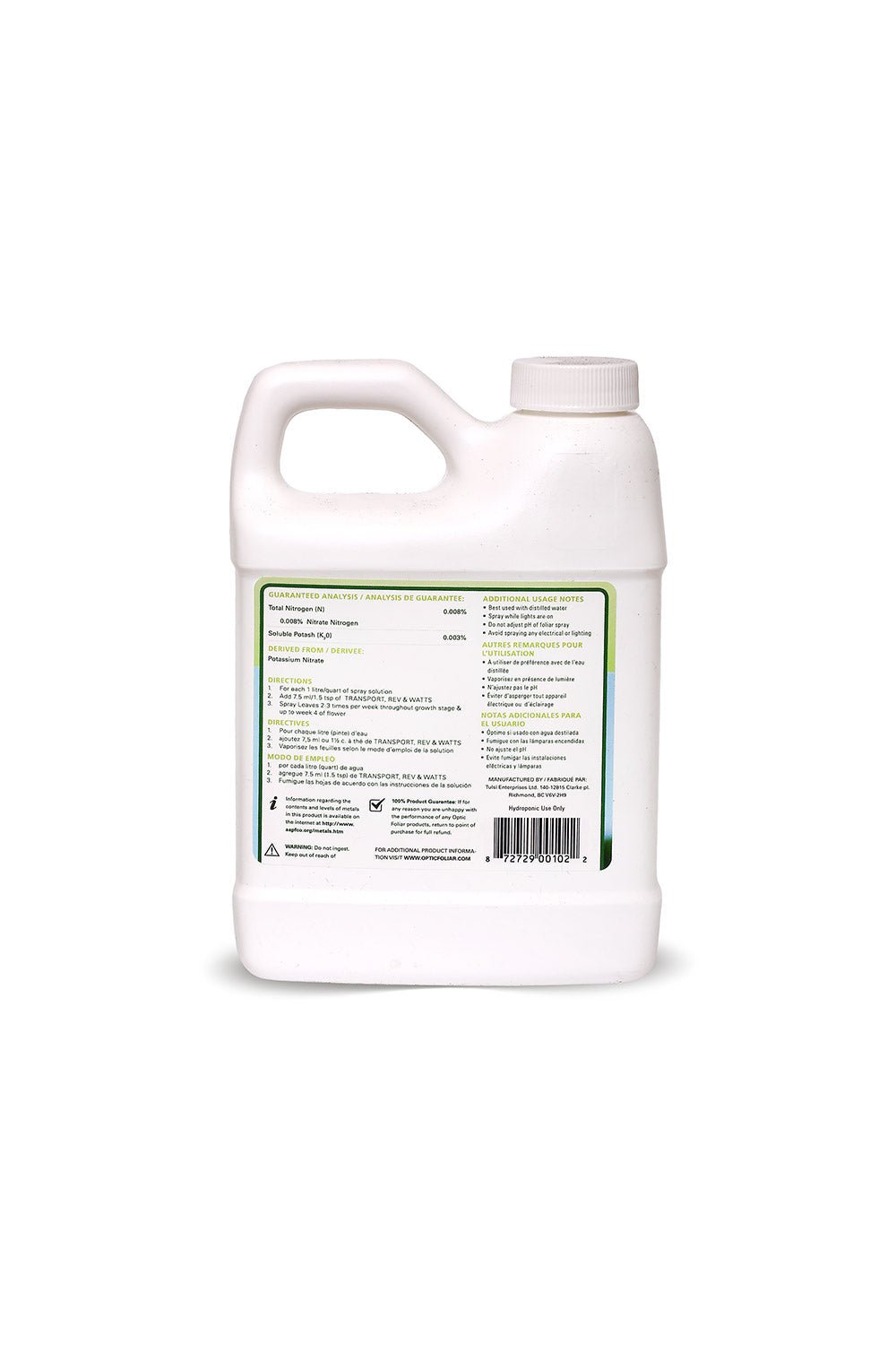 Optic Foliar TRANSPORT - BetterGrow Hydro