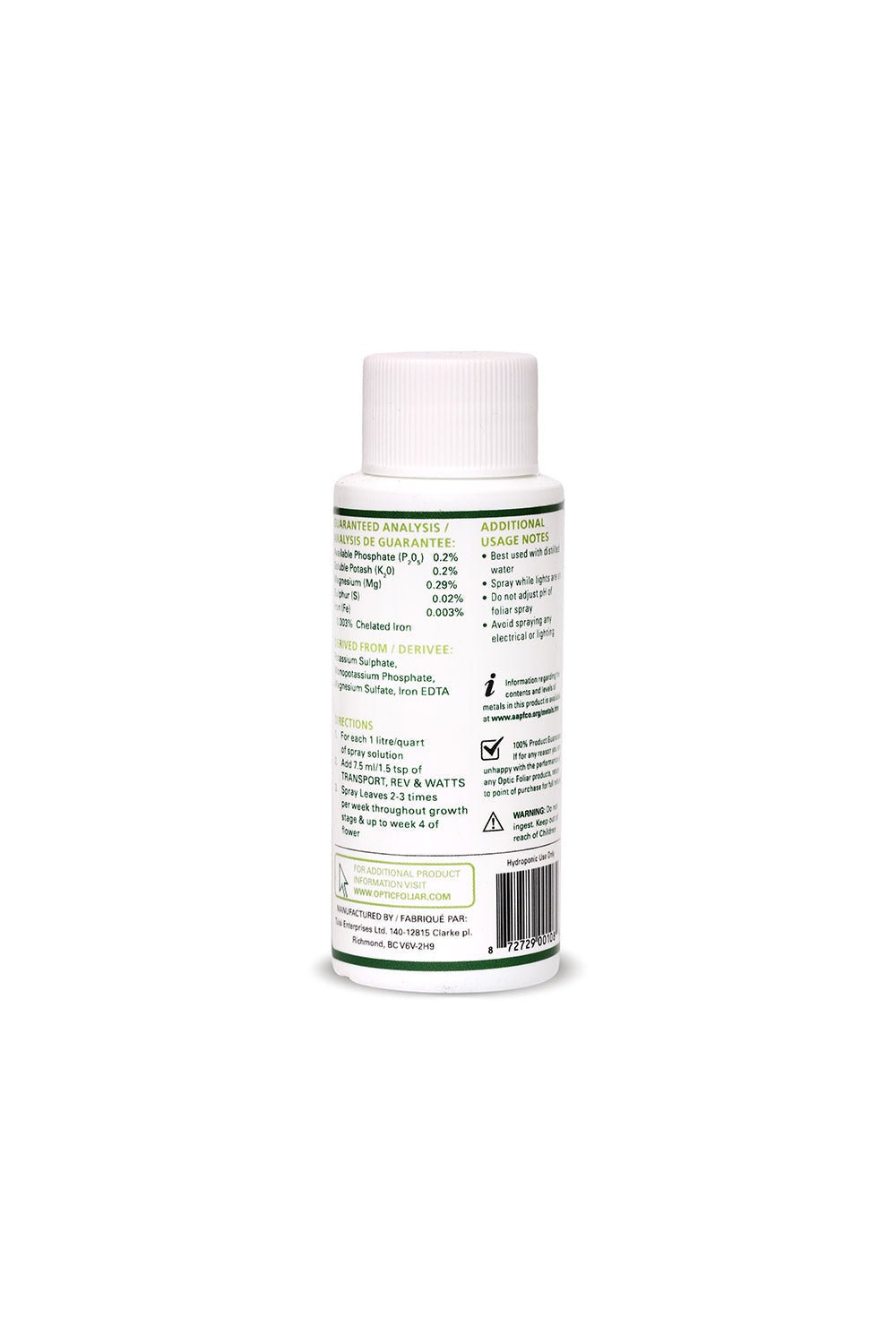 Optic Foliar WATTS - BetterGrow Hydro