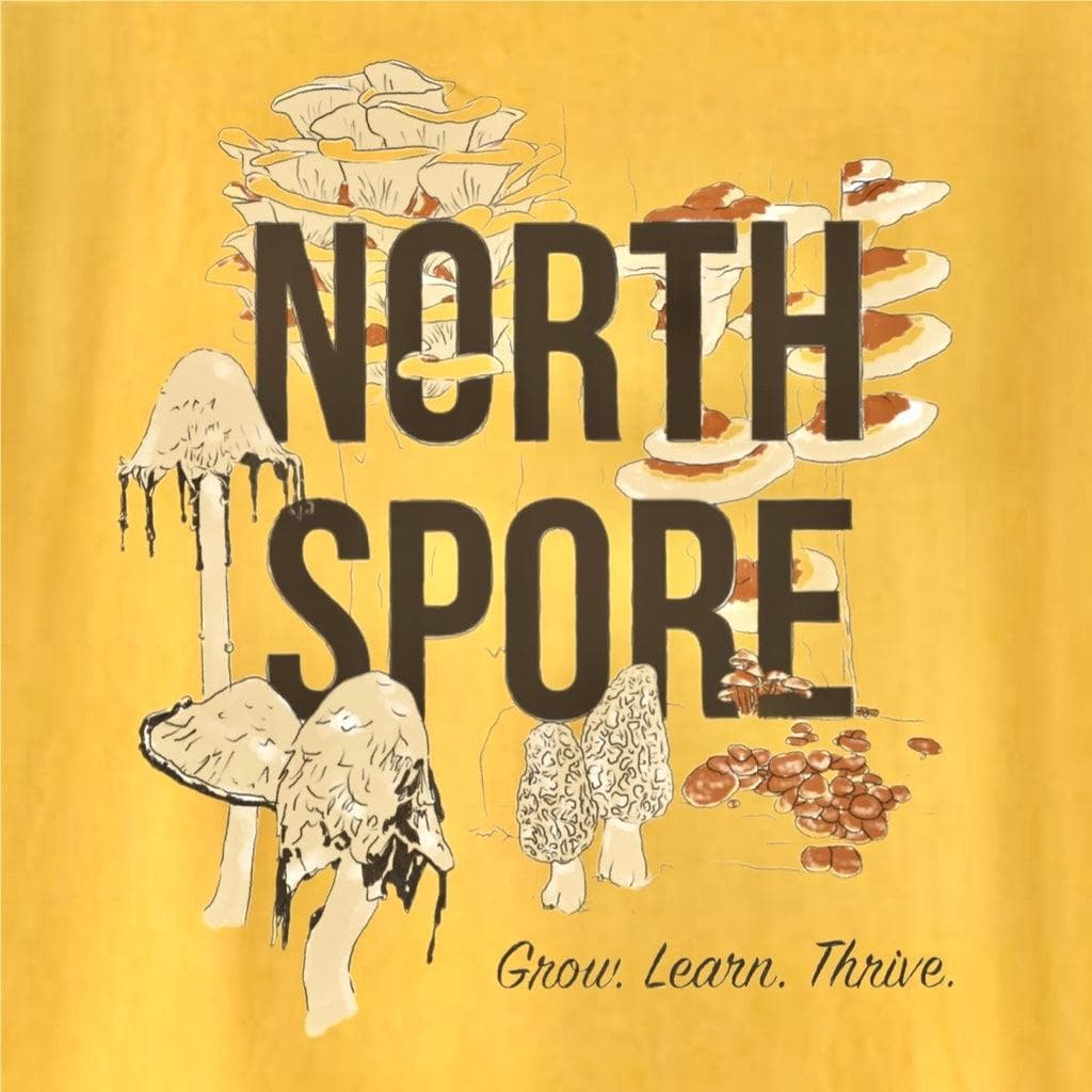 Orange ‘Grow, Learn, Thrive’ North Spore T-Shirt - BetterGrow Hydro
