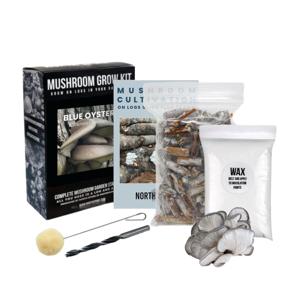 Organic Blue Oyster Mushroom Log Kit - BetterGrow Hydro