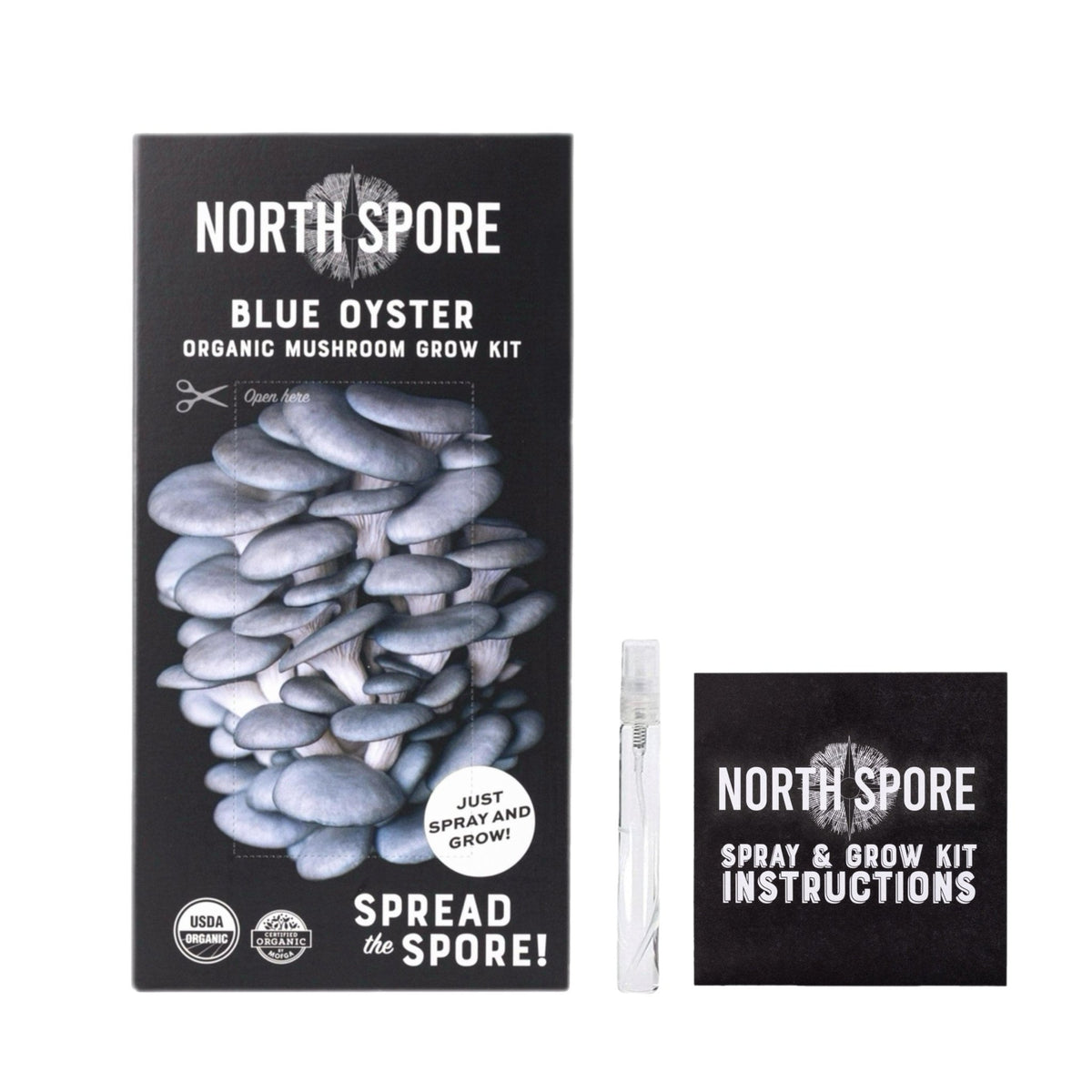 Organic Blue Oyster ‘Spray & Grow’ Mushroom Growing Kit - BetterGrow Hydro