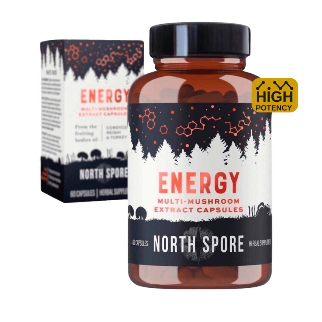 Organic ‘Energy’ Mushroom Capsules (High Potency) - BetterGrow Hydro