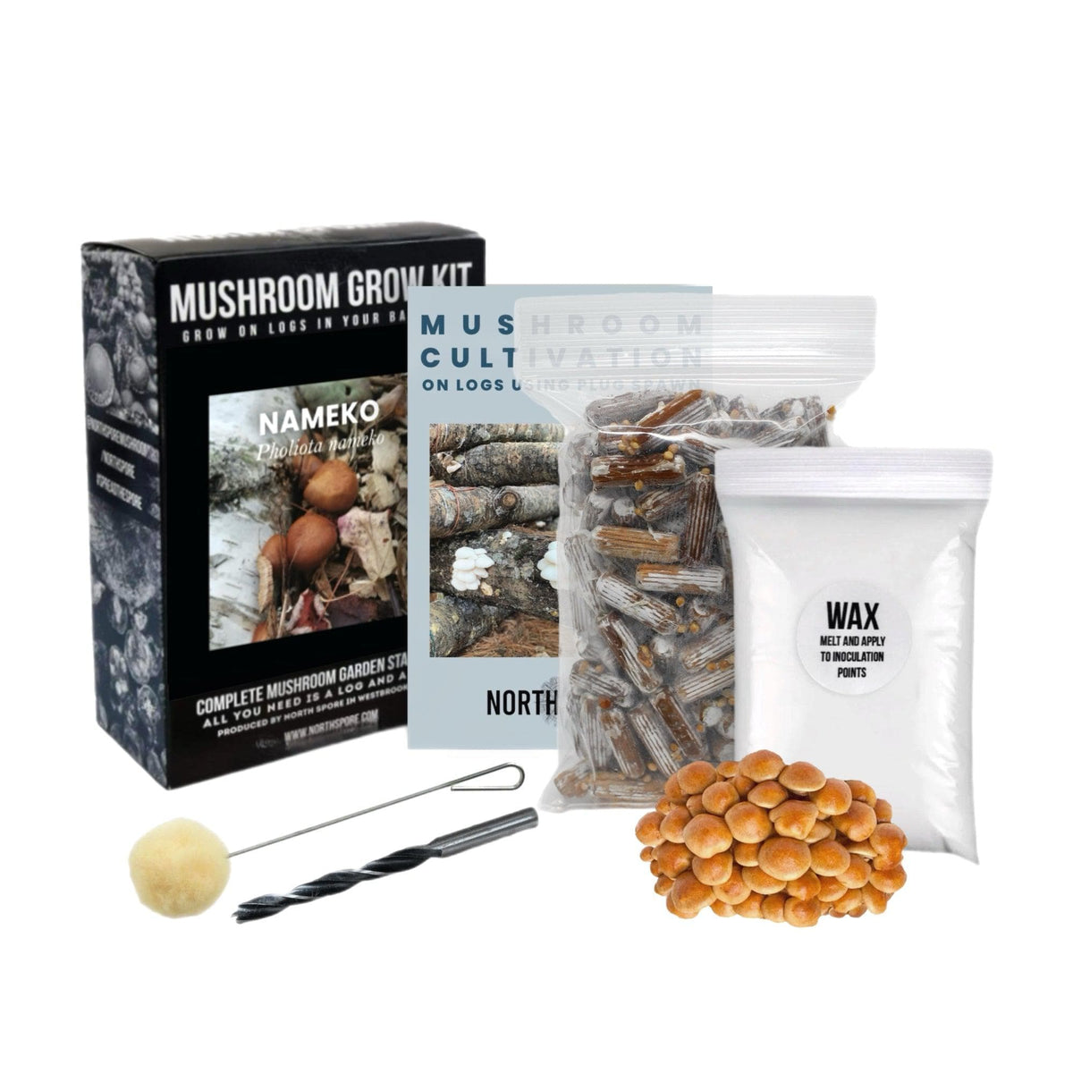 Organic Nameko Mushroom Log Kit - BetterGrow Hydro