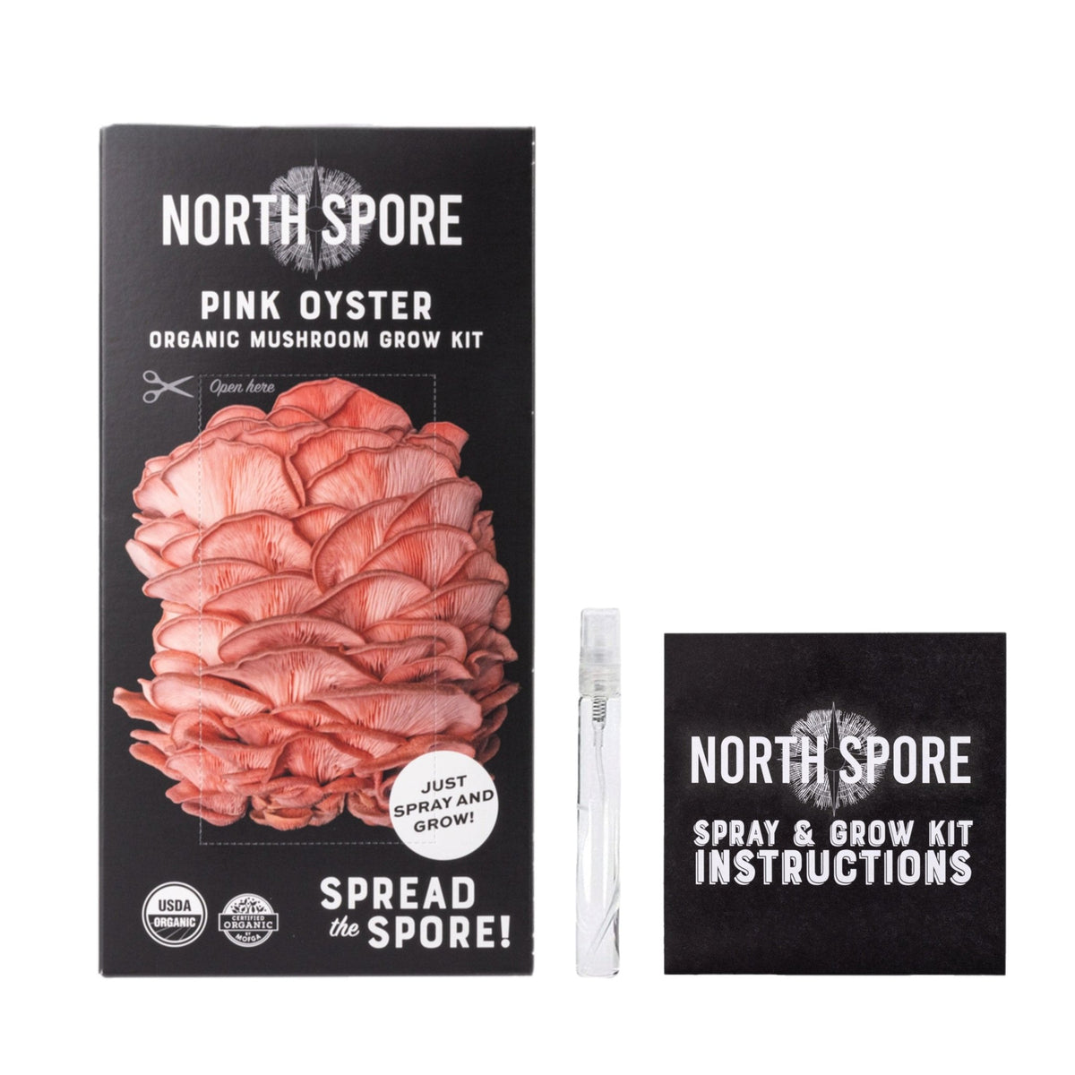 Organic Pink Oyster ‘Spray & Grow’ Mushroom Growing Kit - BetterGrow Hydro