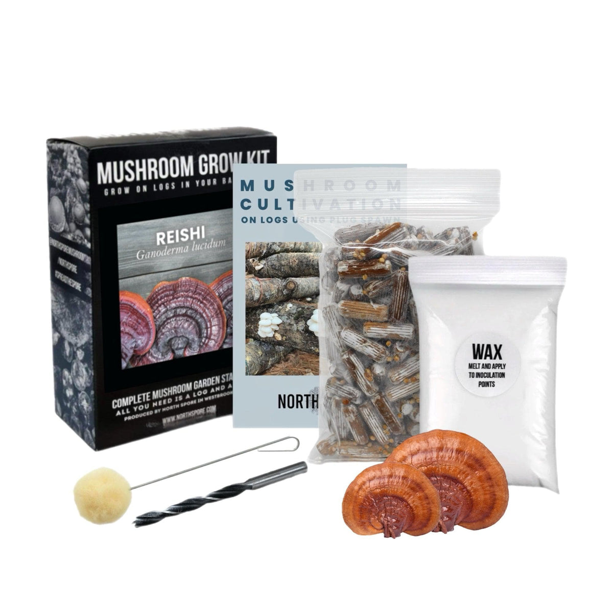 Organic Red Reishi Mushroom Log Kit - BetterGrow Hydro