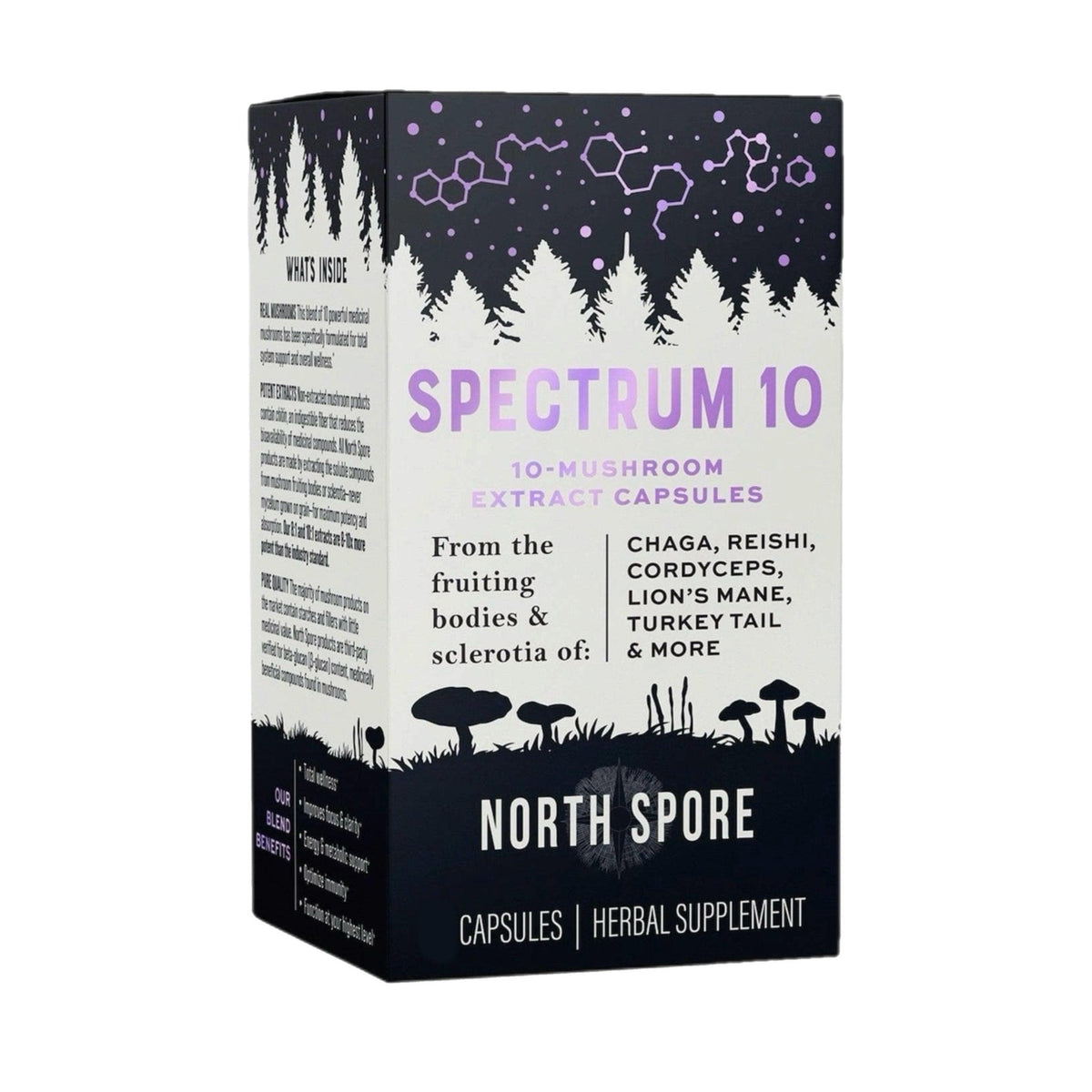 Organic ‘Spectrum 10’ Mushroom Capsules (120 ct) - BetterGrow Hydro