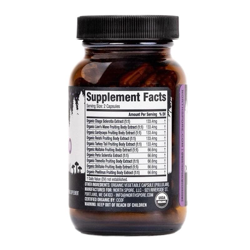 Organic ‘Spectrum 10’ Mushroom Capsules (120 ct) - BetterGrow Hydro