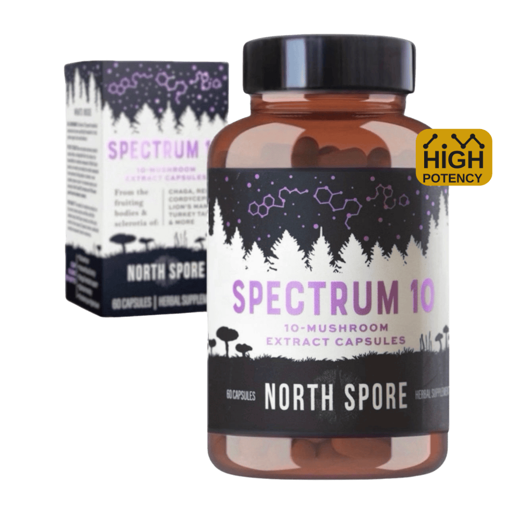 Organic ‘Spectrum 10’ Mushroom Capsules (High Potency) - BetterGrow Hydro