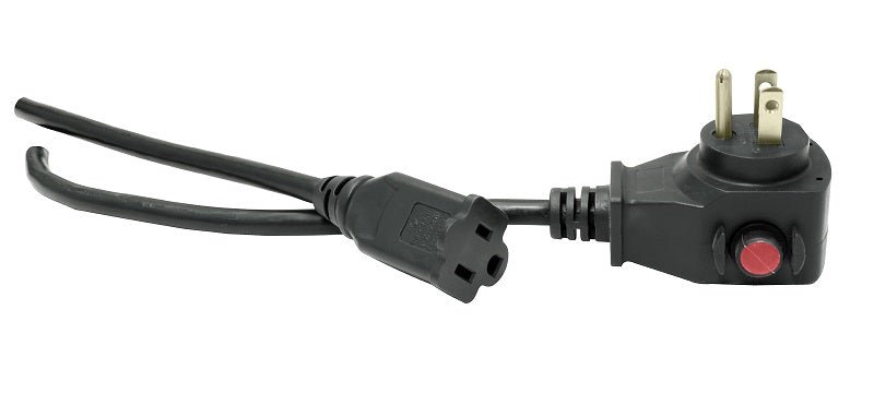 Power All Commercial Grade 125 Volt 10 ft Cord w/ Circuit Breaker - 16 Gauge - BetterGrow Hydro