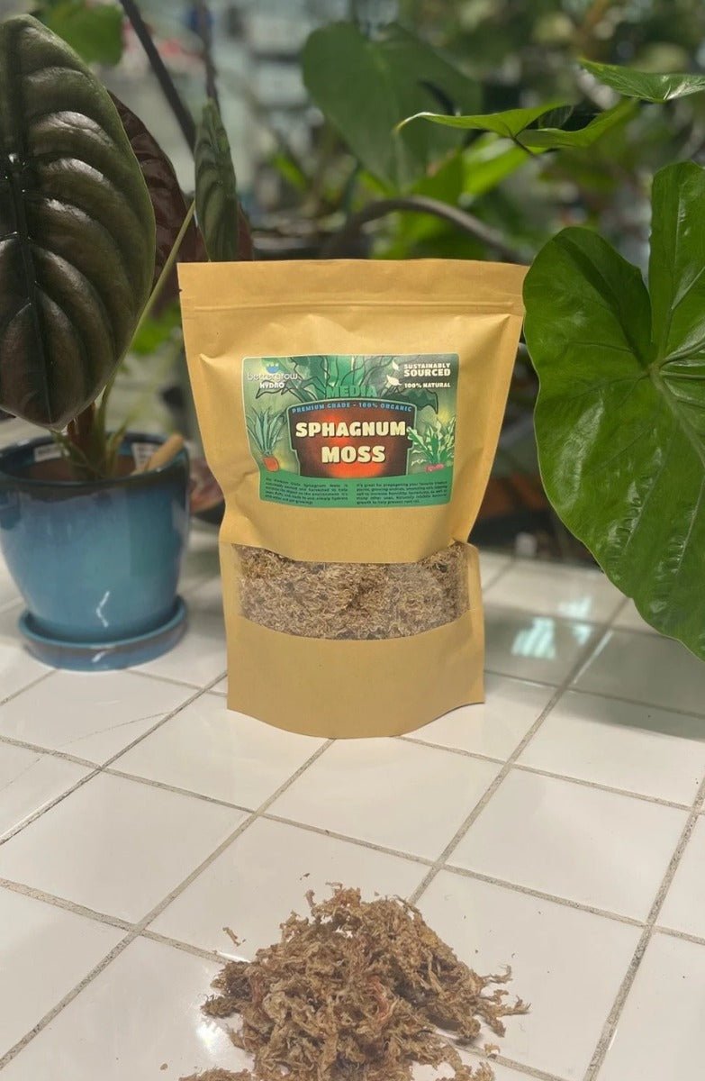 Premium Organic Dried Sphagnum Moss - 1/2 Gallon - BetterGrow Hydro
