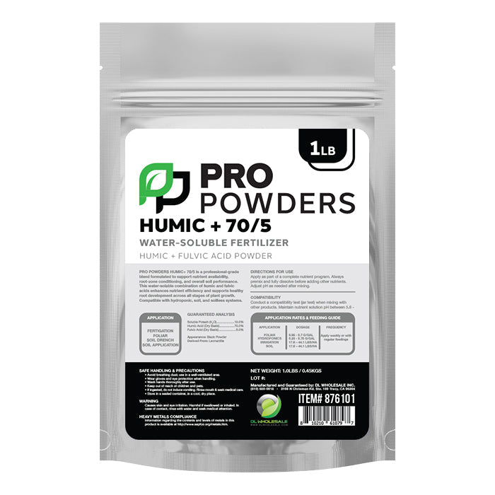 Pro Powders Humic + 70/5 (Humic & Fulvic Acid Powder) - BetterGrow Hydro