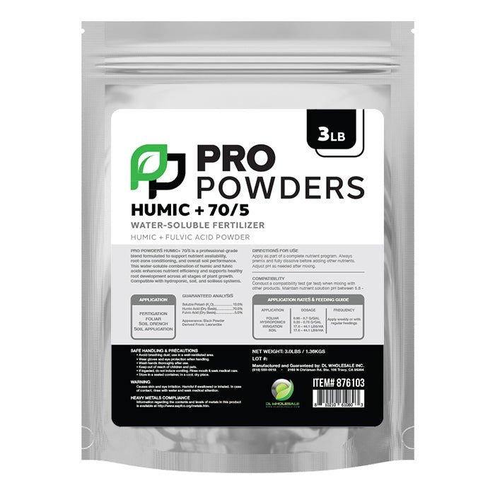 Pro Powders Humic + 70/5 (Humic & Fulvic Acid Powder) - BetterGrow Hydro