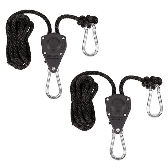 Rope Ratcheting Light Hangers 1/8in (2pcs/Pack) (Commercial Packaging) - BetterGrow Hydro