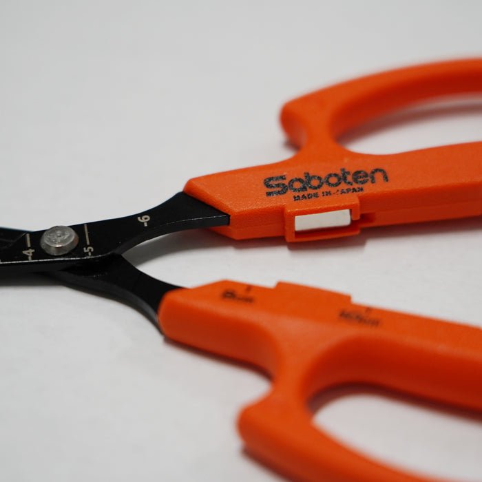 Saboten PFAS Free Fluorine Coated Curved Blade Automatic Trimming Scissors Orange (PT-21) - BetterGrow Hydro