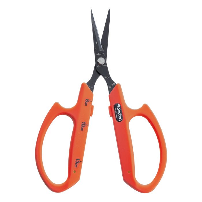 Saboten PFAS Free Fluorine Coated Curved Blade Trimming Scissors Orange (PT-19) - BetterGrow Hydro