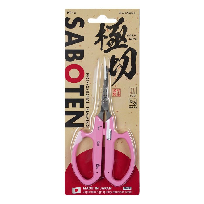 Saboten Stainless Steel Angled Blade Trimming Scissors (PT-13) - BetterGrow Hydro