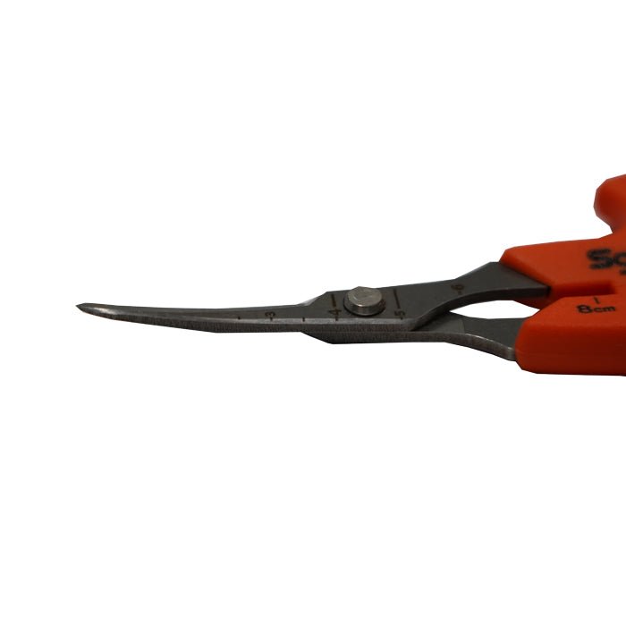 Saboten Stainless Steel Curved Blade Automatic Trimming Scissors Orange (PT-20) - BetterGrow Hydro