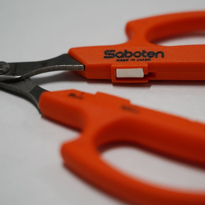 Saboten Stainless Steel Curved Blade Automatic Trimming Scissors Orange (PT-20) - BetterGrow Hydro