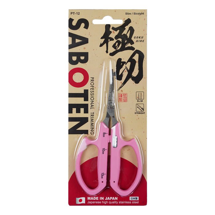 Saboten Stainless Steel Straight Blade Trimming Scissors (PT-12) - BetterGrow Hydro