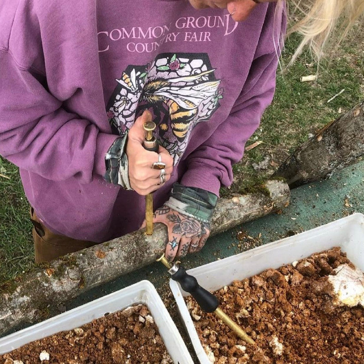 Sawdust Spawn Thumb Press Log Inoculation Tool - BetterGrow Hydro