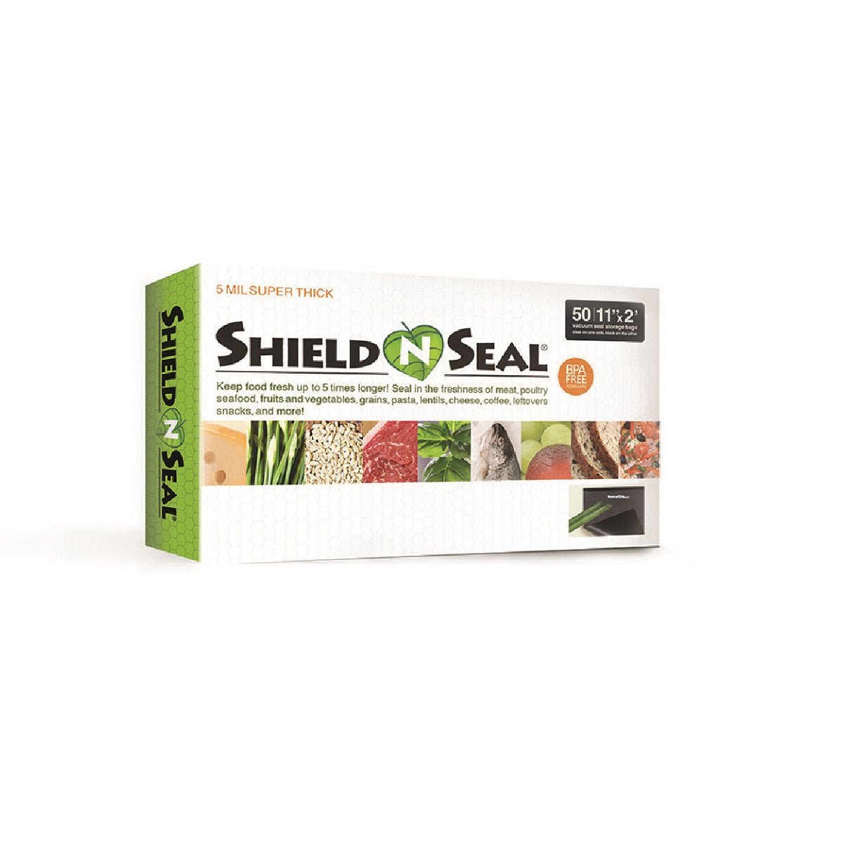 Shield N Seal Clear and Black Vacuum Sealer Pre - Cut Bags - 15" X 20" (50/pack) - BetterGrow Hydro