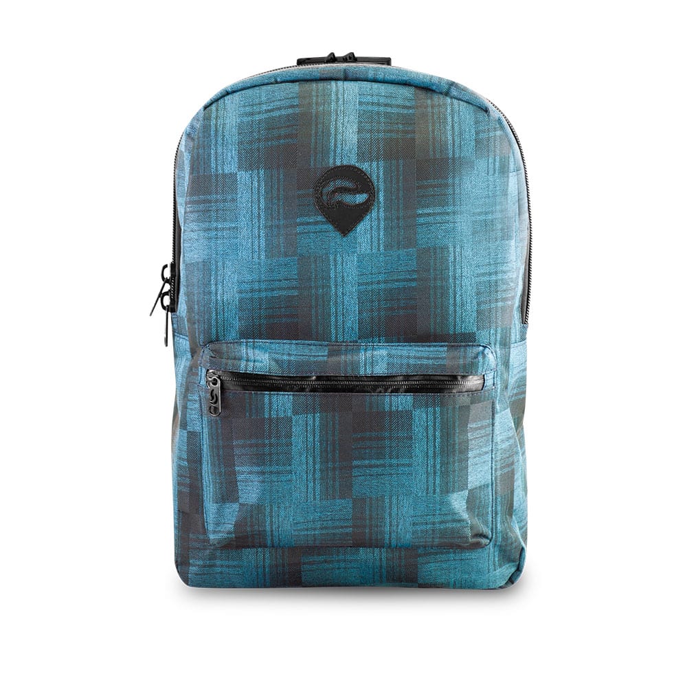 SkunkGuard Odor - Proof Element Backpack - Blue Plaid - BetterGrow Hydro