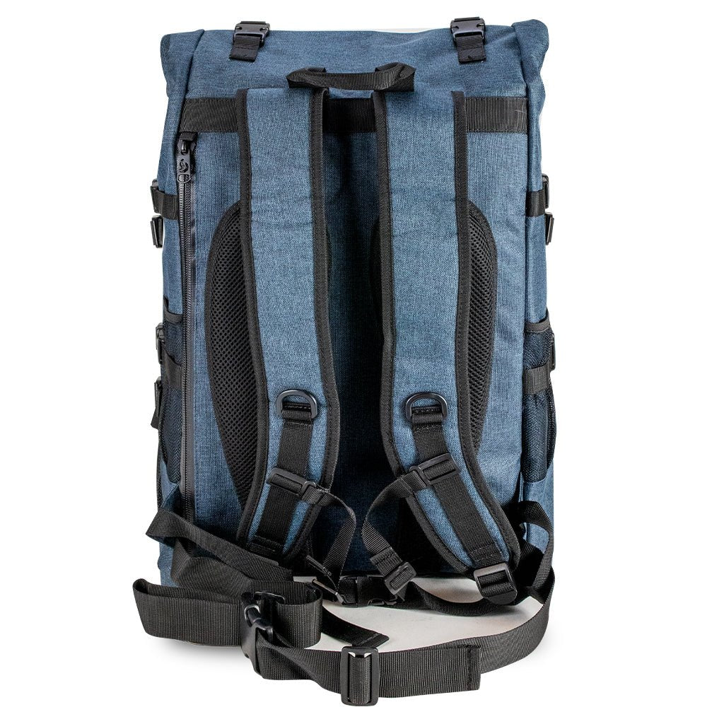 SkunkGuard Odor - Proof Explorer Roll Up Back - Pack - Blue/Brown - BetterGrow Hydro