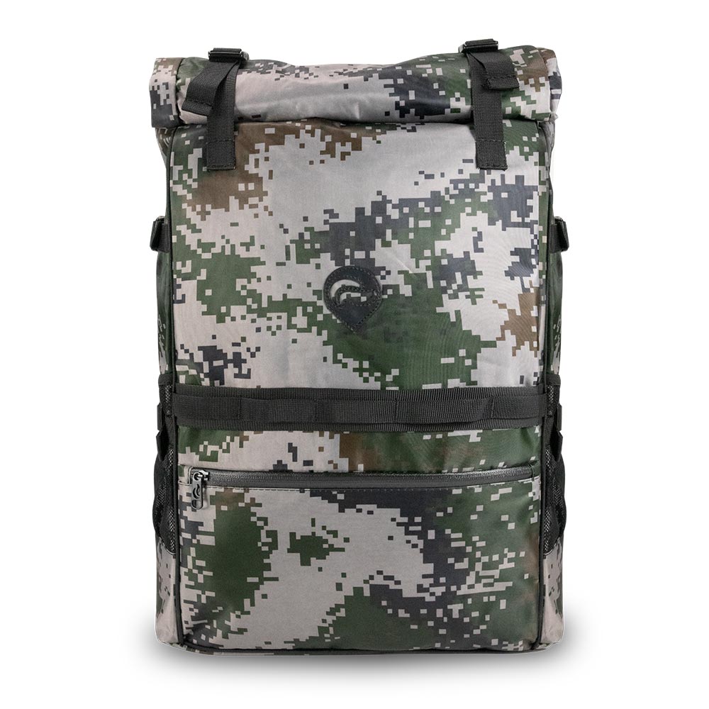 SkunkGuard Odor - Proof Explorer Roll Up Back - Pack - Green Pixel Camo - BetterGrow Hydro