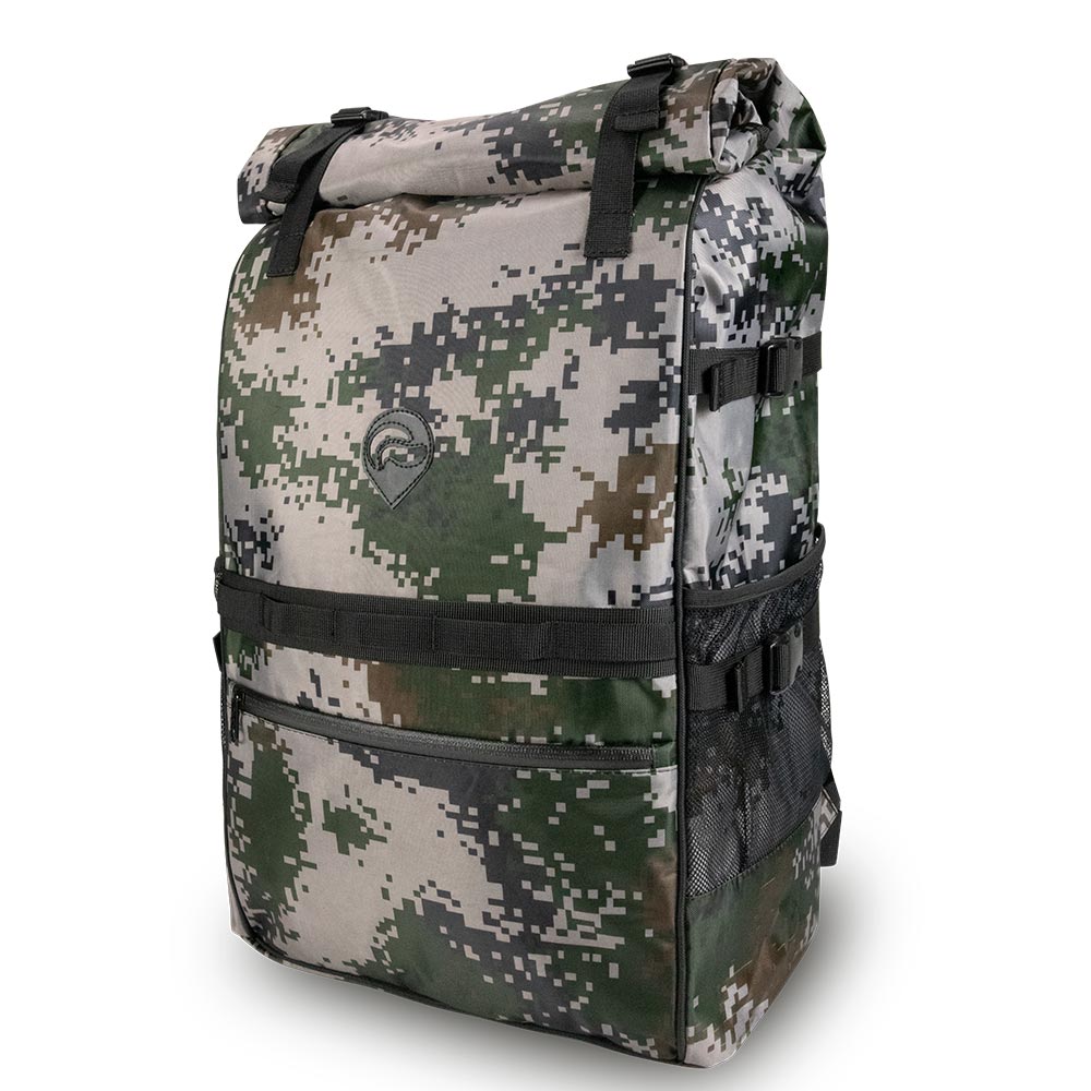 SkunkGuard Odor - Proof Explorer Roll Up Back - Pack - Green Pixel Camo - BetterGrow Hydro
