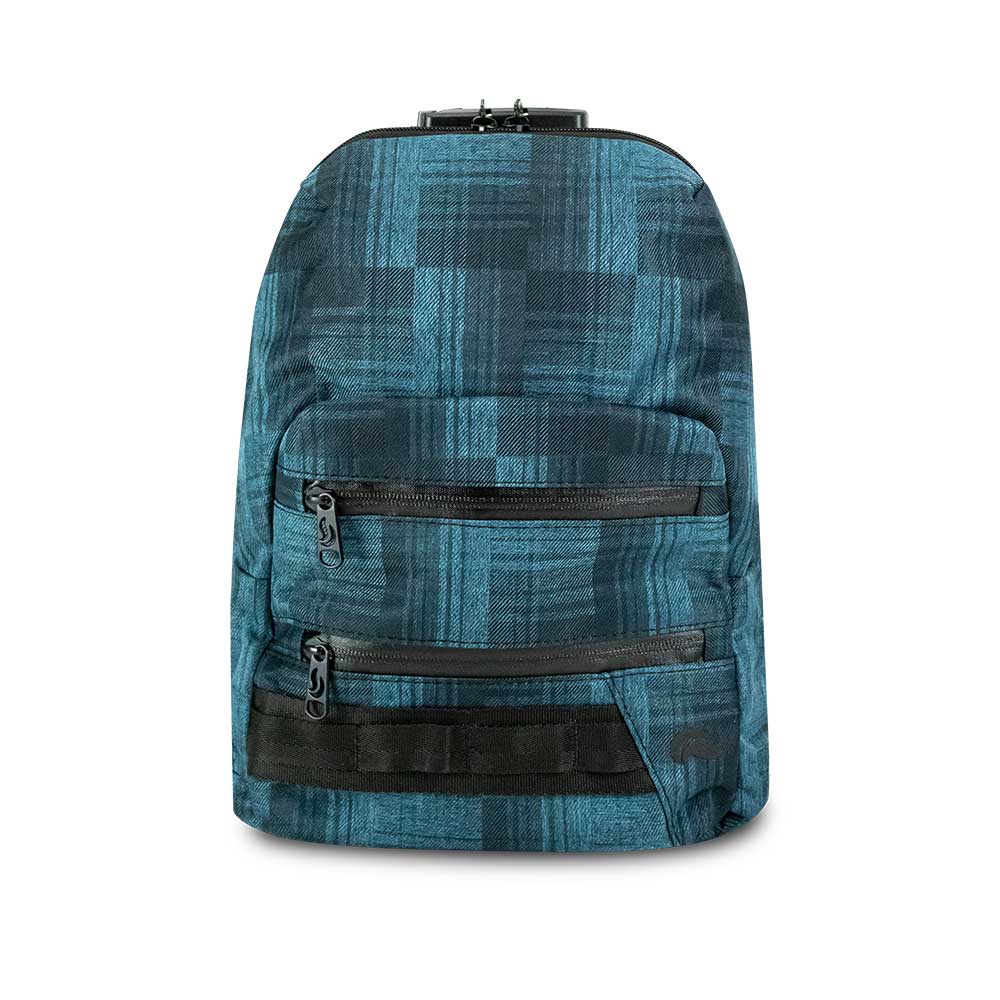SkunkGuard Odor - Proof Mini Backpack - Blue Plaid - BetterGrow Hydro
