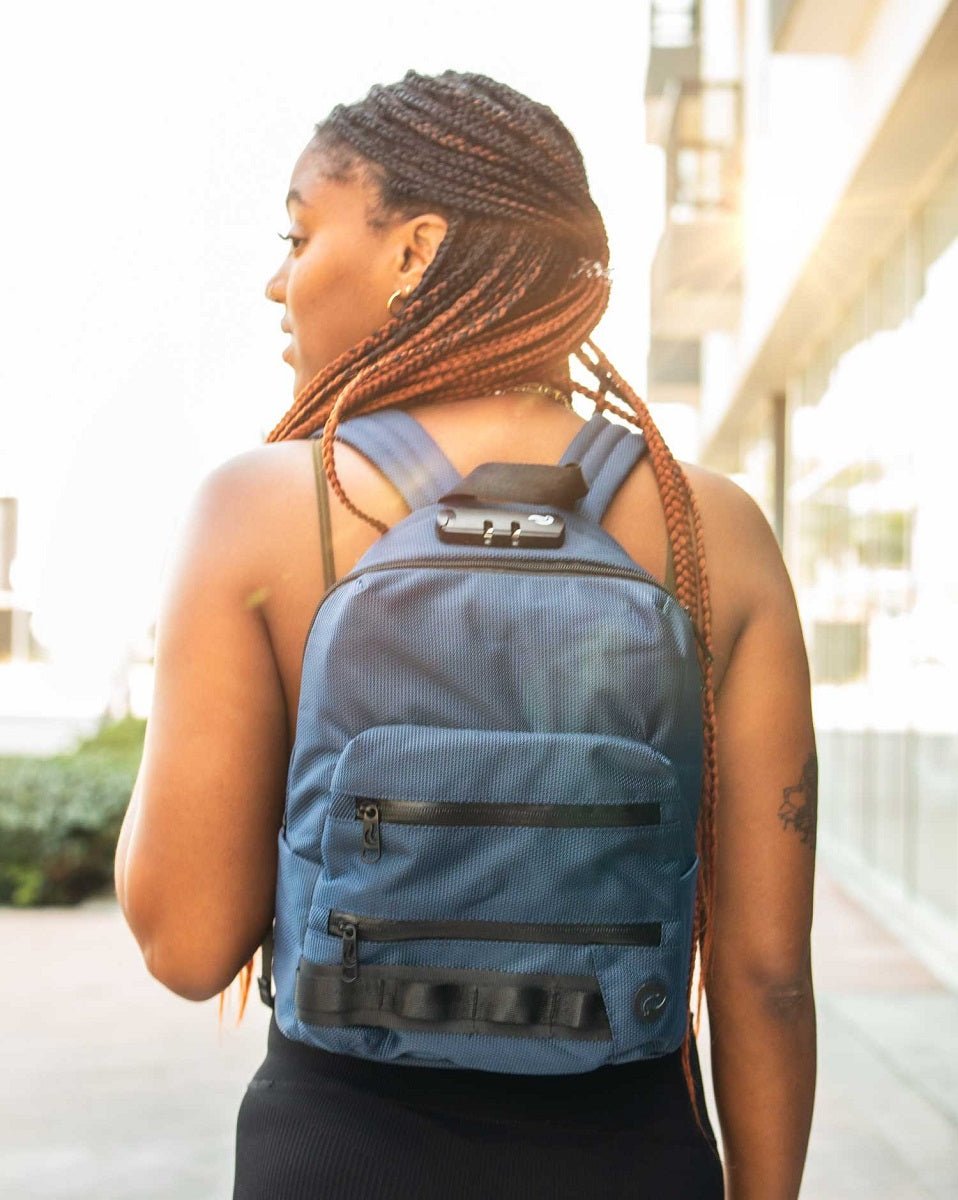 SkunkGuard Odor - Proof Mini Backpack - Midnight Navy - BetterGrow Hydro