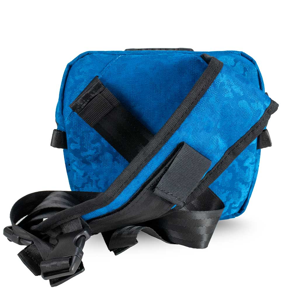 SkunkGuard Odor - Proof Small Kross Bag - Blue Brocade - BetterGrow Hydro