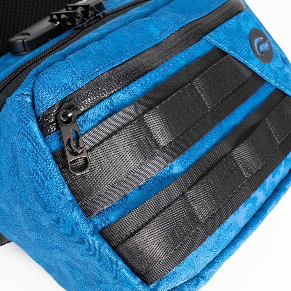 SkunkGuard Odor - Proof Small Kross Bag - Blue Brocade - BetterGrow Hydro
