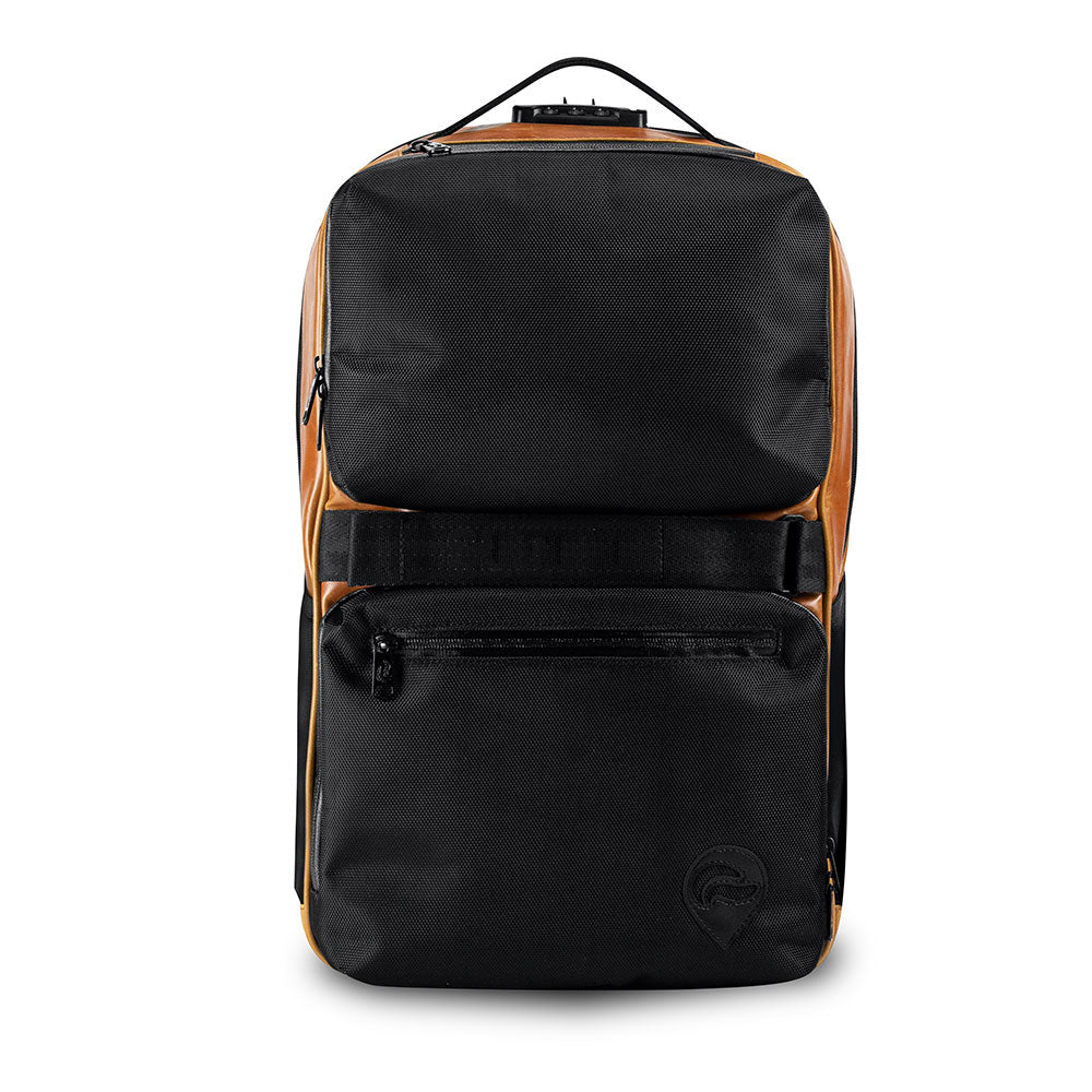 SkunkGuard Odor - Proof Soho Backpack - Black/Brown - BetterGrow Hydro