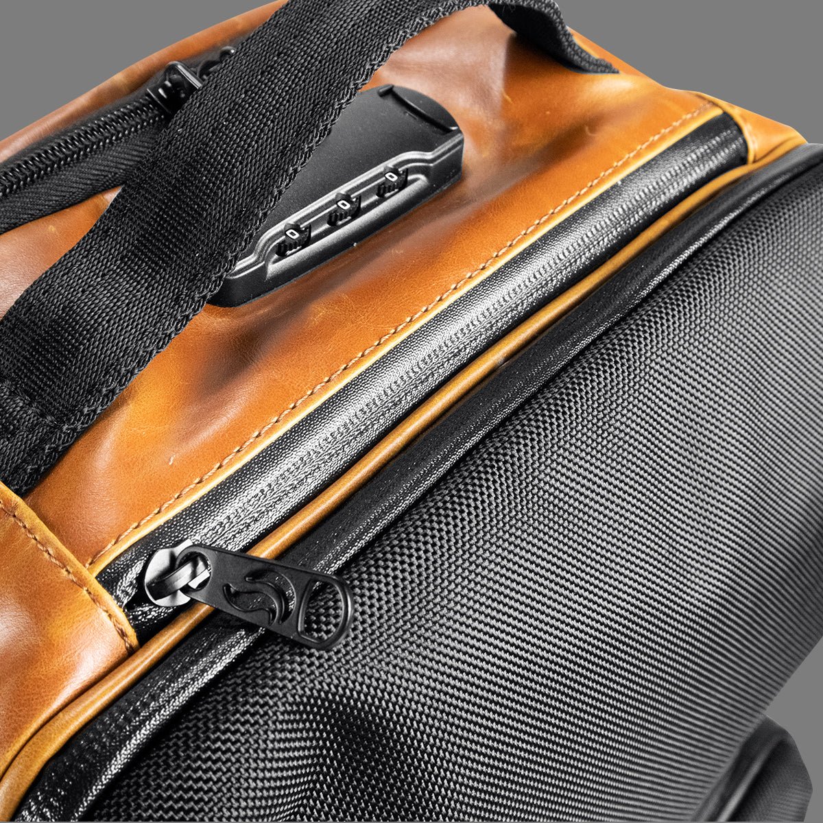 SkunkGuard Odor - Proof Soho Backpack - Black/Brown - BetterGrow Hydro