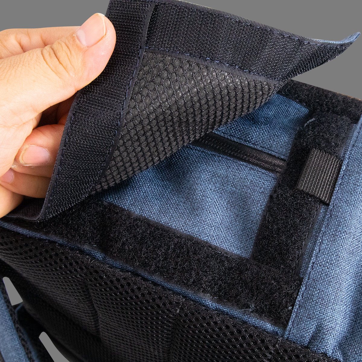 SkunkGuard Odor - Proof Urban Backpack - Blue/Brown Leather - BetterGrow Hydro