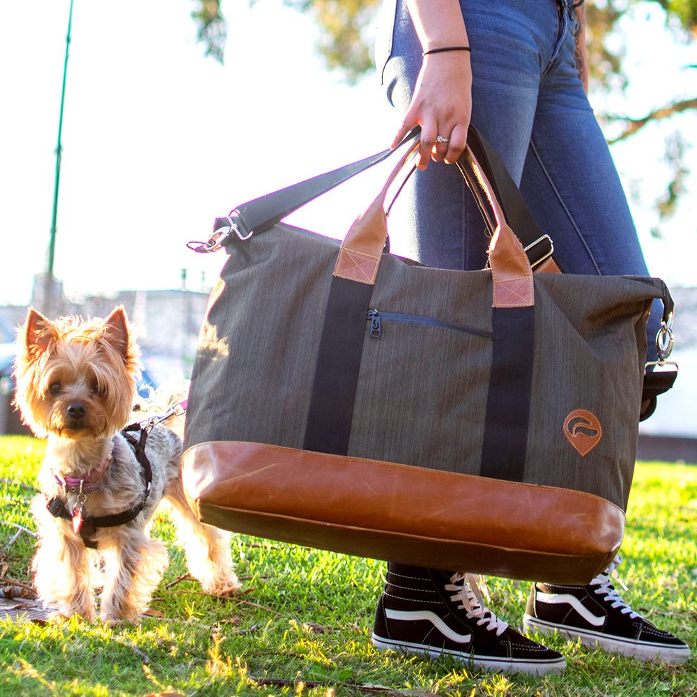 SkunkGuard Odor - Proof Weekender - Green/Brown Leather - BetterGrow Hydro