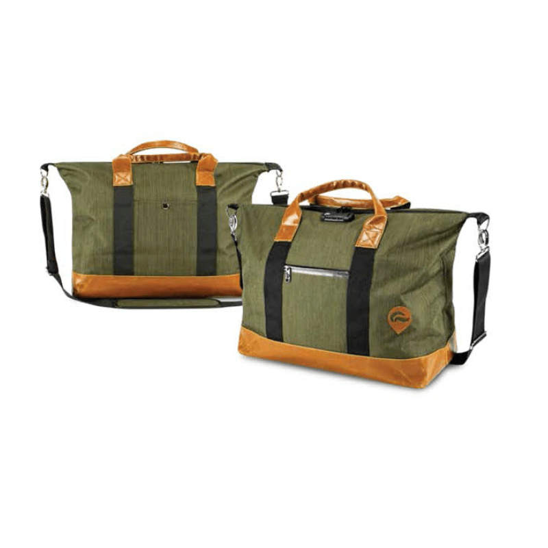 SkunkGuard Odor - Proof Weekender - Green/Brown Leather - BetterGrow Hydro