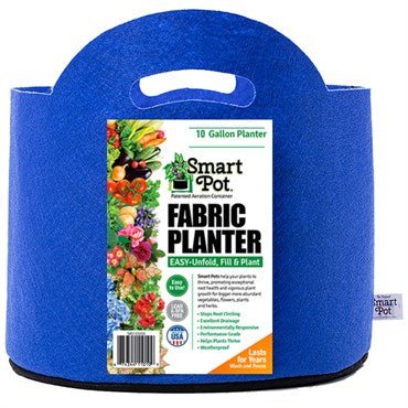 Smart Pot 12 piece Berry Blue with Cut Handle - BetterGrow Hydro