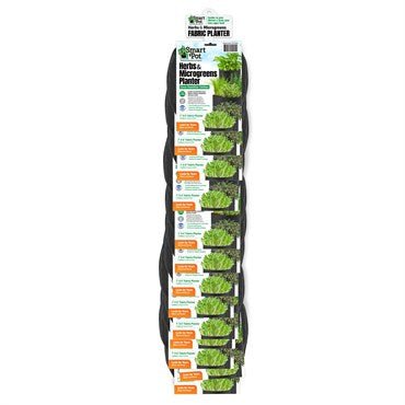 Smart Pot 12 piece Herbs & Micro Greens Clip Strip Black Assorted Sizes (4 Each 1 gal, 2 gal & 3 gal) - BetterGrow Hydro