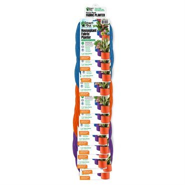 Smart Pot 12 piece Houseplants Clip Strip Assorted Colors (4 Each Berry Blue, Violet & Mandarin Orange) - BetterGrow Hydro