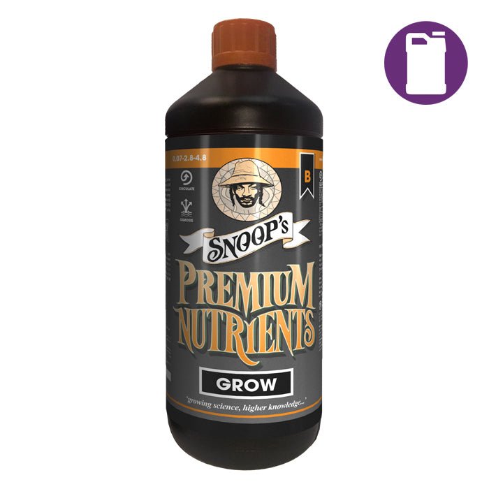 Snoop's Premium Nutrients Grow B Non-Circulating 0.1-2.8-5 (Soil, Hydro Run To Waste) - BetterGrow Hydro