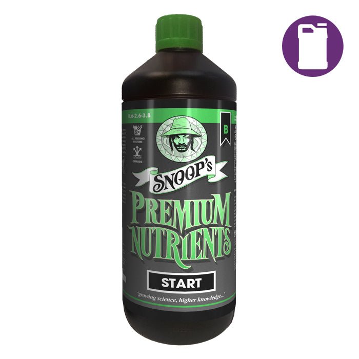 Snoop's Premium Nutrients Start B 0-2.6-4.3 (Soil, Hydro Run To Waste - Hydro Recirculating) - BetterGrow Hydro