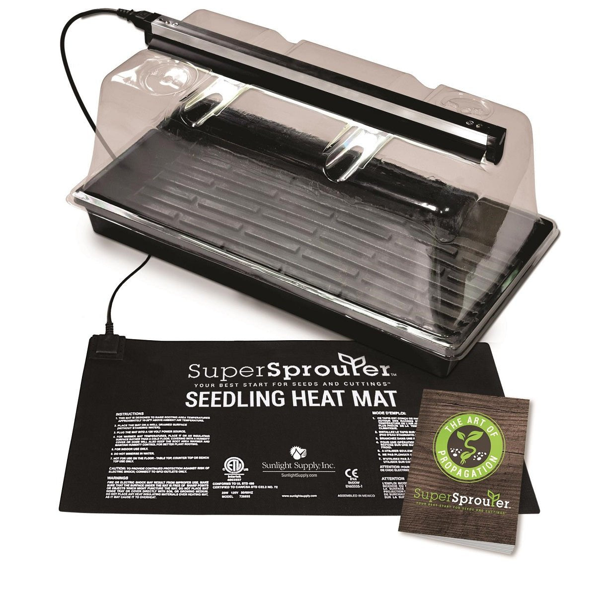 Super Sprouter Premium Heated Propagation Kit with T5 Light - BetterGrow Hydro