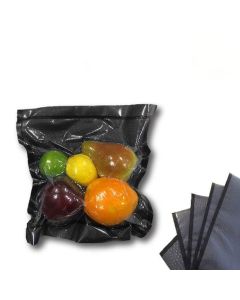 NatureVac Precut Vaccum Black Clear Seal Bags - 50 Pack - 15" X 20"
