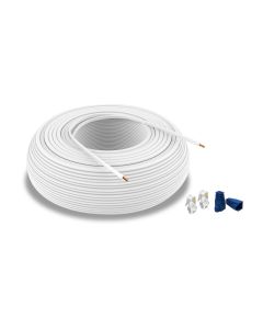 TrolMaster Hydro-X 500ft RJ12 White Cable Roll w/ 100x Connector and Connector Covers (ECS-500)