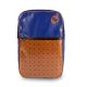 SkunkGuard Odor-Proof Urban Backpack - Blue/Brown Leather